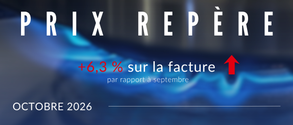 Octobre 2026 : publication du prix repère du gaz par la CRE