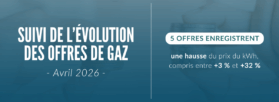 Avril 2026 – Suivi de l’évolution des offres de fourniture de gaz